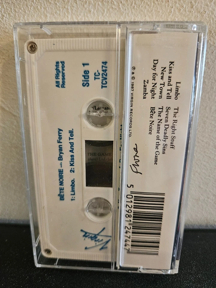 BRYAN FERRY Bete Noire 1987 CASSETTE TAPE ROXY MUSIC SINGER SOLO POP ROCK - Image 4 of 4