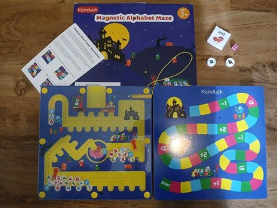 2 In 1 Magnetic Alphabet Maze Wooden Puzzle Activity Board Game Kids Doublesided