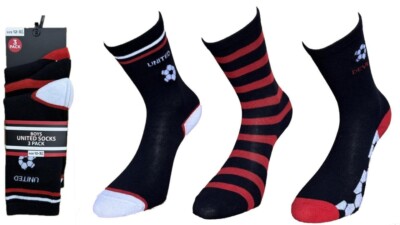 3er Pack Jungen Fußball Kinder Söckchen United Liverpool Alltagskleidung Cotton Rich