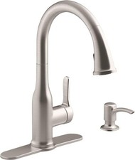 KOHLER Cruce R26372-SD-VS Pull Down Kitchen Faucet Soap Dispenser Stainless