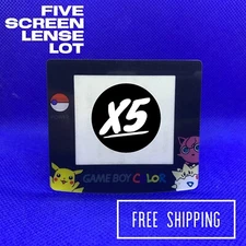 5 NEW GBC Replacement SCREENS LENS cover Nintendo Game Boy POKÉMON Plastic 5x