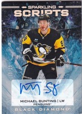 2024-25 Black Diamond Sparkling Scripts Michael Bunting Autograph #15/25