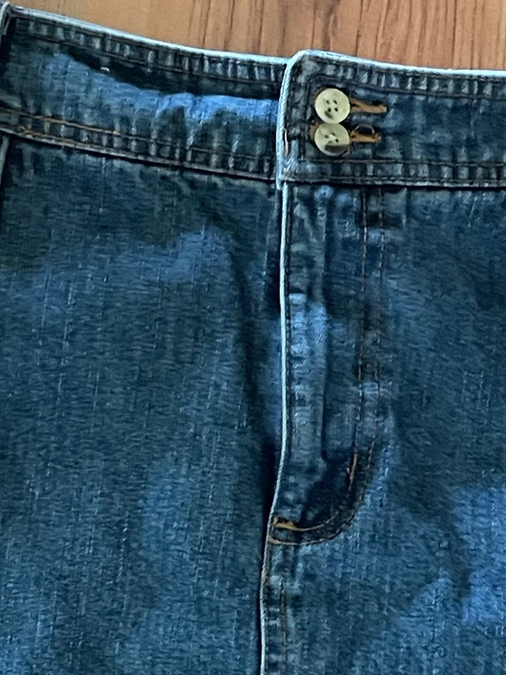 Falda de mujer Natural Reflections azul denim Jean Momcore ropa informal talla 14 Foto 3 de 4