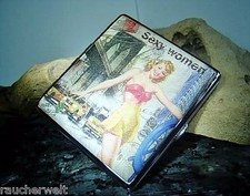 Zigarettenetui Zigaretten Dose Etui Box Case im Retro Design Serie Pik up Girls