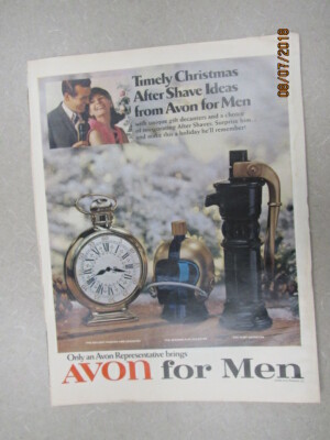 VTG 1968 Original Magazine Ad Avon Timely Christmas After Shave Ideas for Men B