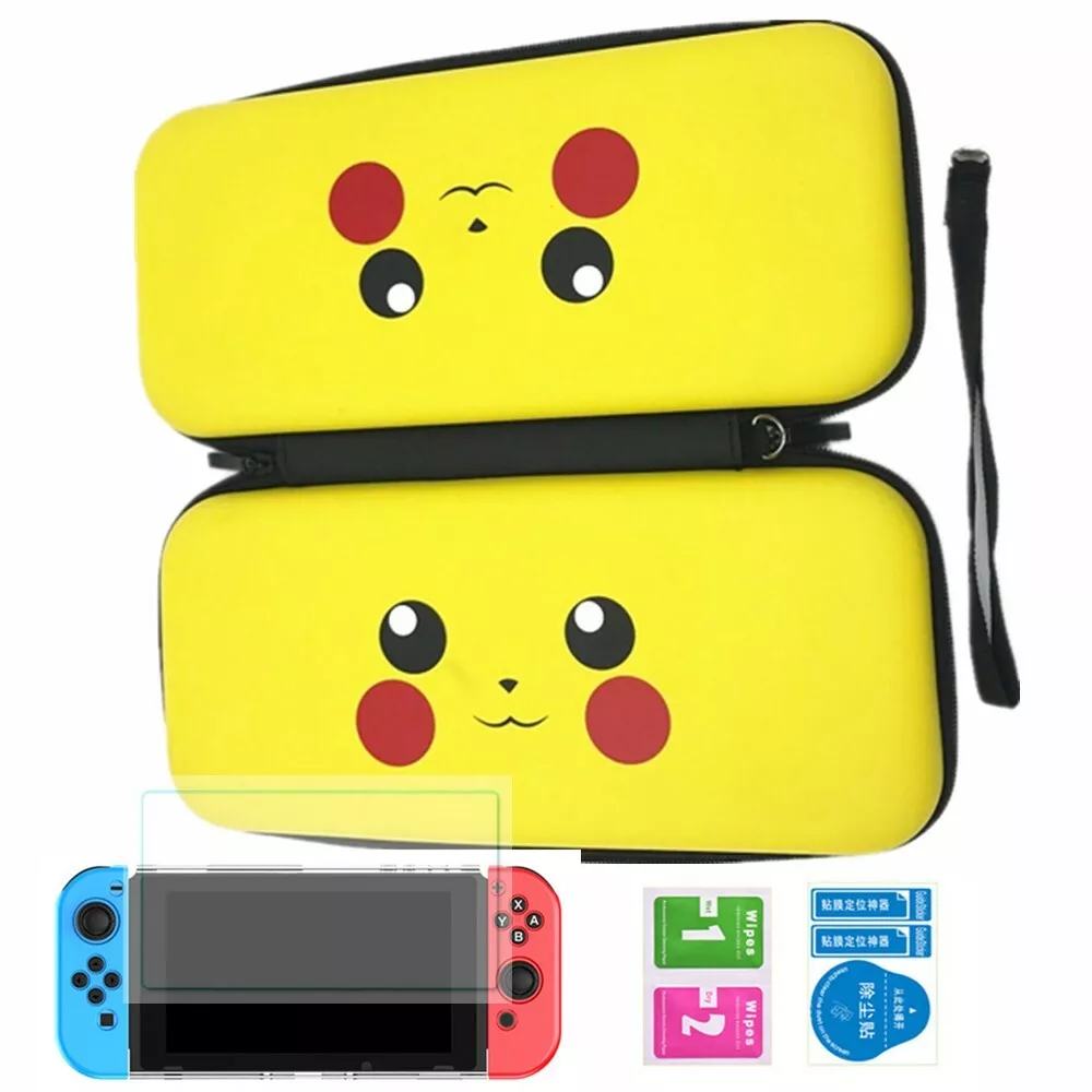 Cute Cartoon Yellow Pokemon Pikachu with Friends Monsters Nintendo Switch  Carrying Case Protection Bag –