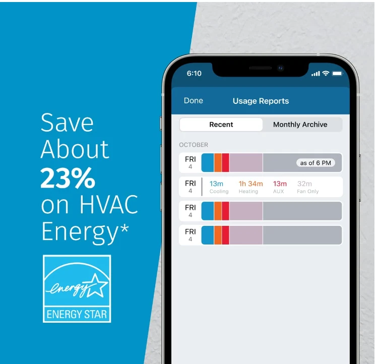 Emerson Sensi Wi-Fi Smart Thermostat for Smart Home ST55 - Image 3 of 4