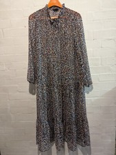 Phase Eight Womens Black Penele Chiffon Midi Dress size 16