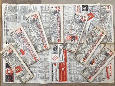 1965 set of 8 Swiss Railway Pocket Timetables with maps for area around Zurich