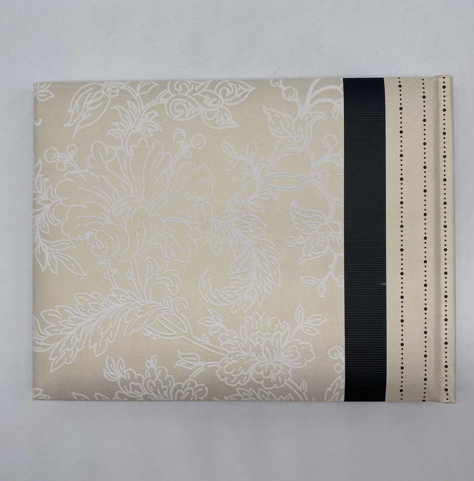 Sello Marfil con Hebilla Negra Bling Estrás Libro de Invitadas Boda Foto 2 de 4