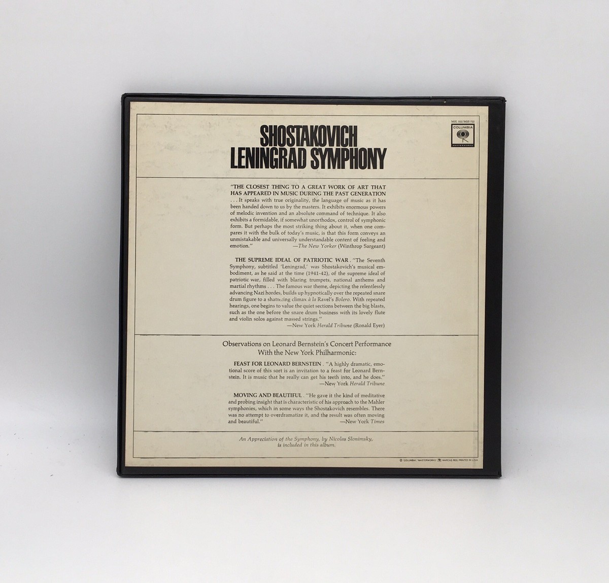 BERNSTEIN CONDUCTS SHOSTAKOVICH LENINGRAD SYMPHONY No. 7