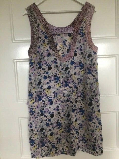 Abito nuovo con etichette Kenzo Paris 100% seta slip schienale aperto taglia 38