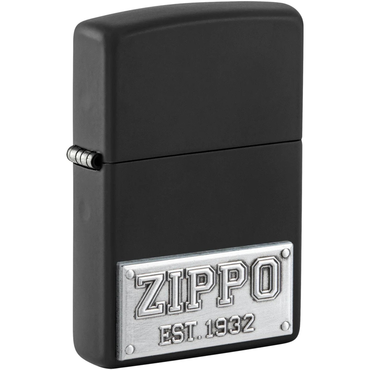 Zippo Windproof Pocket Lighter License Plate Design Black Matte