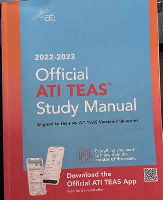 TEAS Exam Full Prep  Official ATI TEAS 2022-2023  Study Manual Paperback