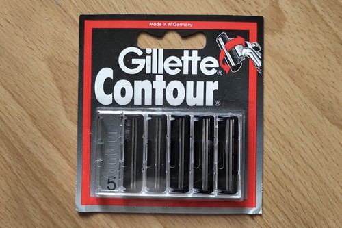 Lot De 5 Lames De Rasoir Gillette Contour - Recharge Pour Rasoir Homme Vintage - Fabriqué En Allemagne