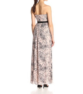 NEW BCBGMAXAZRIA SOFT PETAL COMBO AMBER STRAPLESS DRESS