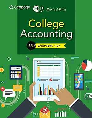 College Accounting, Chapters 1-27 - Hardcover, by Heintz James A.; - Very Good