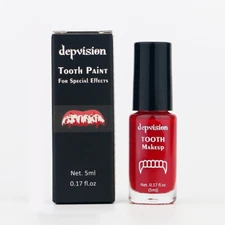 Red Tooth Paint Red Teeth Makeup Safe Quick Dry Realistic FOR Halloween Makeup