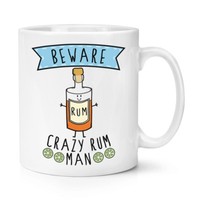Beware VerrüCkte Rum Mann 284Ml Becher Tasse - Lustiger Witz