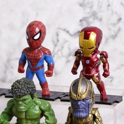FIGURINE AVENGERS SPIDERMAN Thor Hulk Thanos black panther 12 pièces 8 Et 10 Cm EUR 50,82 - FR