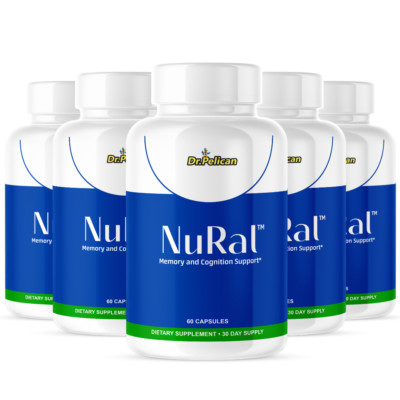 NuRal- Brain & Cognition Support- 5 Bottles- 300 Capsules