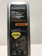 Pack of 2 Powercare 14” Chainsaw Chain YC52 Fit Many Brands See Pictures