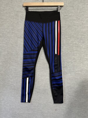 Athleta Sonar 7/8 Ankle Leggings Womens XXS Red White Blue Black Athlesiure Gym