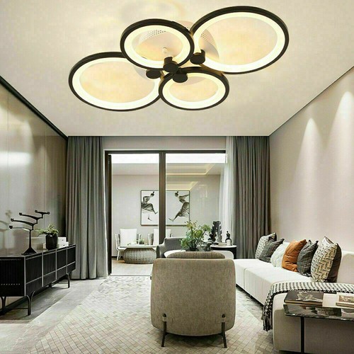 Acrylic Chandelier Light Ceiling Lamp Modern LED Living Room Bedroom Lamp+Remote - Bild 13 von 43