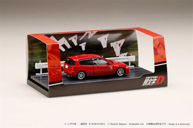 Hobby Japan 1:64 INITIAL D Honda Civic EG6 Red Myogi Night Hobby Japan 1:64 INITIAL D Honda Civic EG6 Red Myogi Night