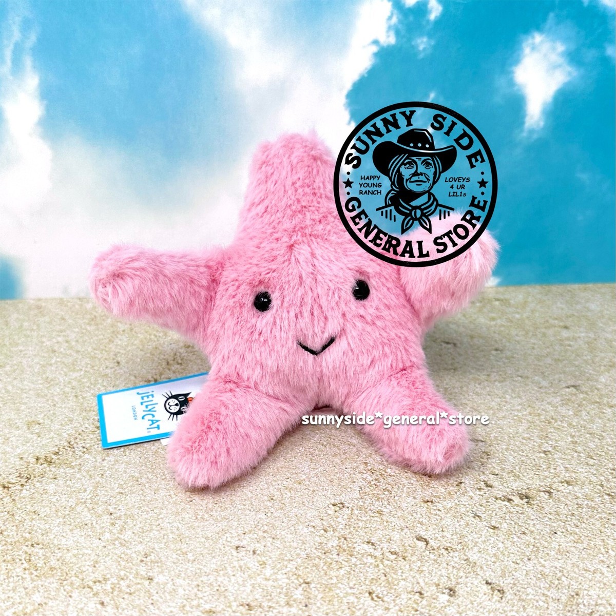 Jellycat FLUFFY STARFISH Soft Plush Toy FUN Tiny HTF Stuffed