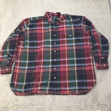 Polo Ralph Lauren Shirt Mens 2XB Plaid Twill Oxford Long Sleeve Button Up Preppy