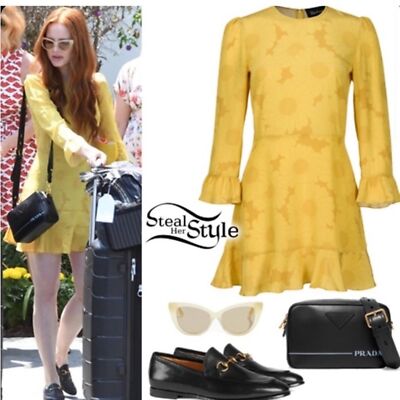 knee length dresses for ladies Anais Yellow Mini Dress - US 4 main image 0