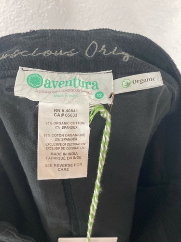 Aventura Women Sz 12 Logan Button Front Skirt Black NWT Organic Cotton Corduroy - Picture 5 of 6