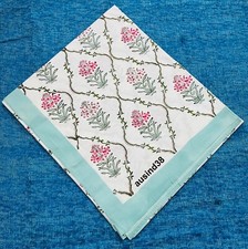 100 Cotton Hand Block Printed King Size Bedsheet/Bedspread with Pillow Cover