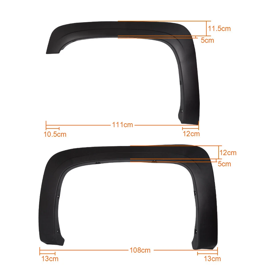 4PC FACTORY STYLE FENDER FLARES FIT FOR 07-13 CHEVY SILVERADO 1500/2500HD/3500HD Foto 3 de 4