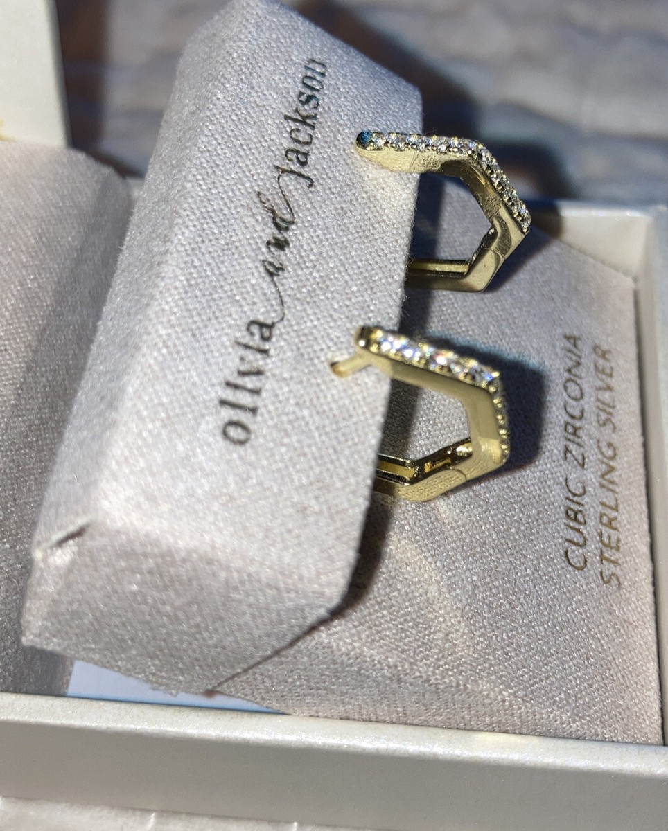 Olivia and Jackson .925 Sterling Silver Gold Tone & CZ Olivia and Jackson .925 Sterling Silver Gold Tone & CZ