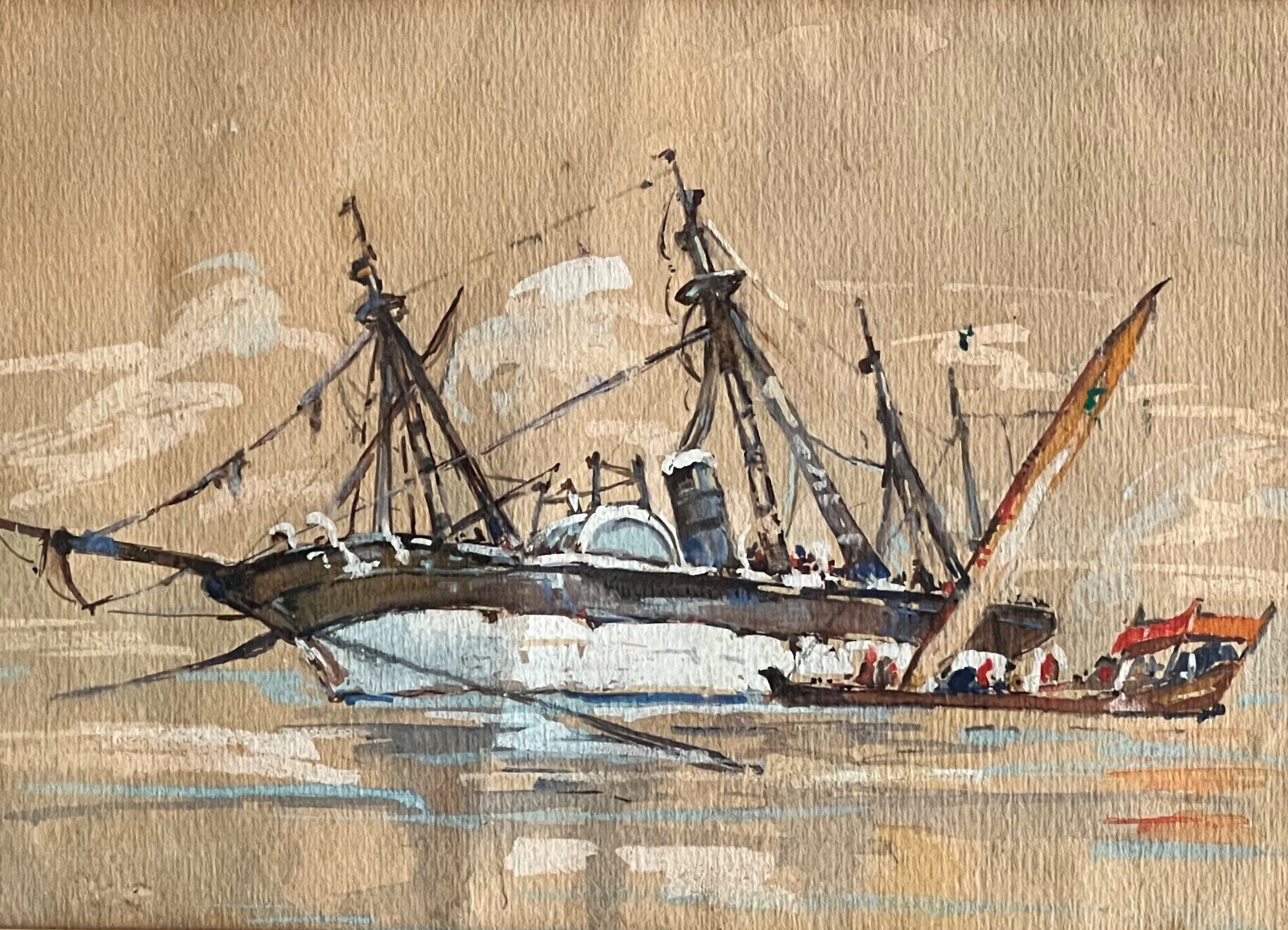 ARCADIAN  Bateau Paquebot - Photo albumine circa début Xxème