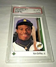 1989 Ken Griffey Jr Purple Hat Upper Deck Baseball Card PSA 6 RARE Holy Grail 