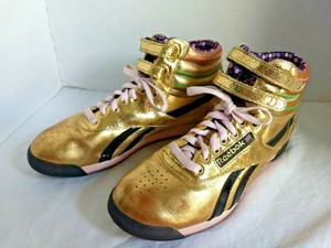 reebok gold sneakers