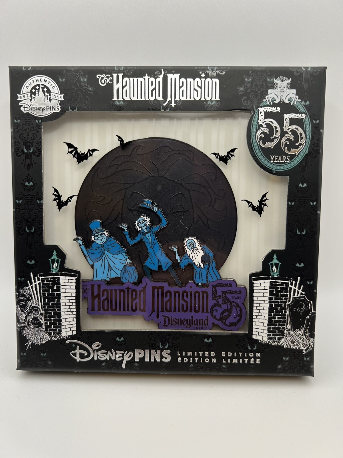D23 Haunted Mansion The Hitch Hiking Ghosts 55th Anniversary Jumbo Pin LE 750