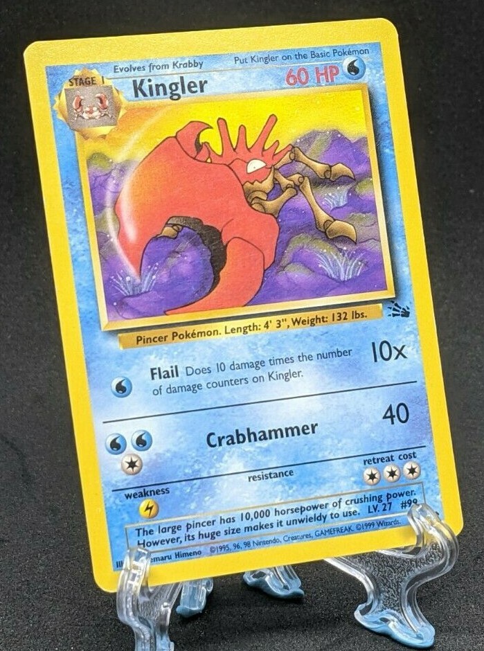 Pokemon Fossil Set Kingler Uncommon Card 38/62 NM