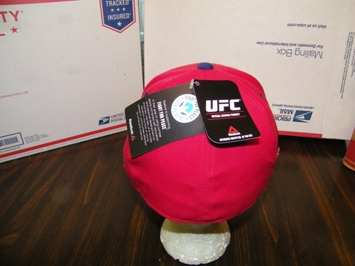 UFC REEBOK EMBROIDERED CAP HAT SIZE S/M RED OFFICIAL UFC FIGHT FOR PEACE NWT - Picture 5 of 9
