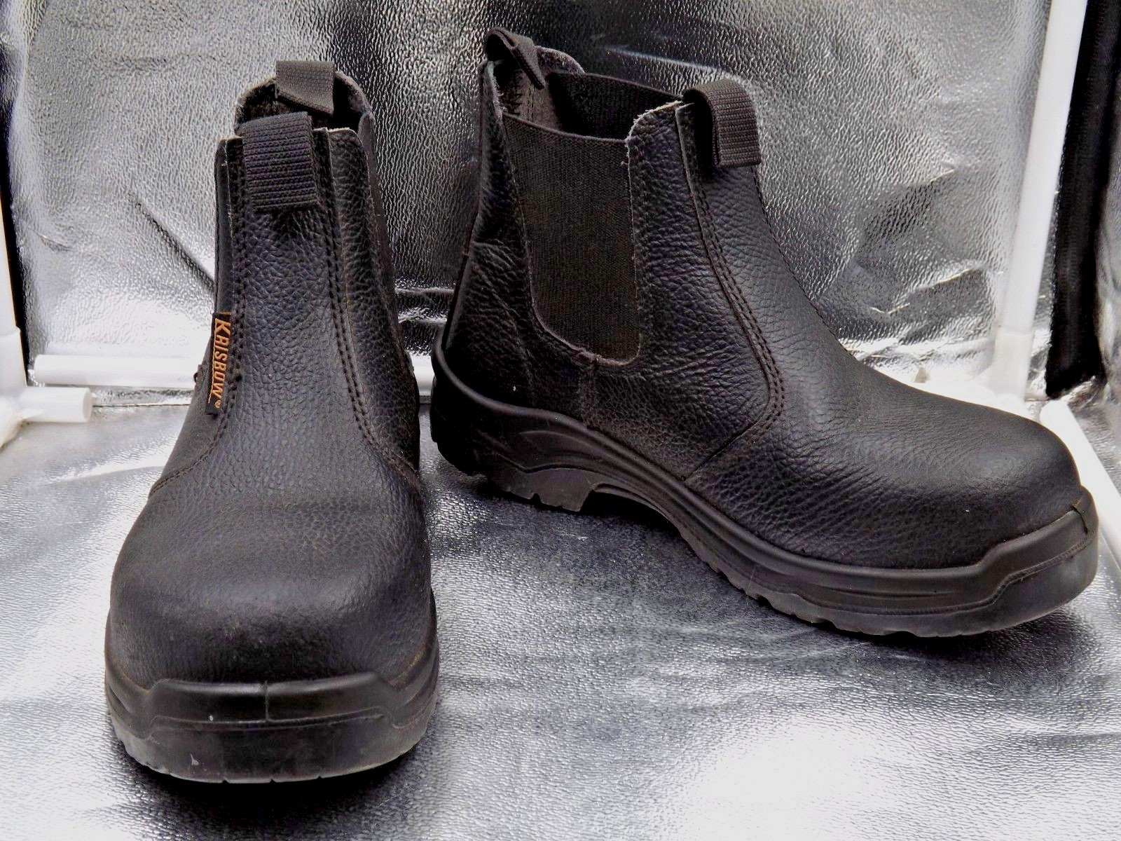 Men's KRISBOW Gladiator Safety Footwear 7.5 Pull On Steel Toe Work Boot