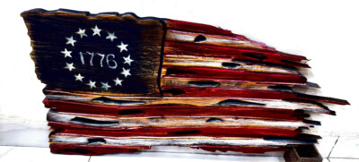 SVG 1776 Tattered American Flag SVG cut file for use with CNC and Laser engraver
