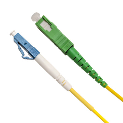  Fiber Optic Cable Patch Cord, Singlemode, Simplex SCAPC to LCUPC, 2M (6ft)