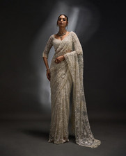 Indian Bollywood Sari Pakistani Saree Party Wear Wedding Saree Blouse Designer