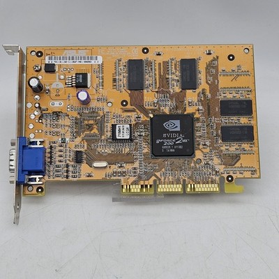 Vintage ASUS V7100 GeForce2 MX AGP 32MB SDRAM VGA Video Card GPU