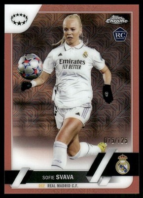2022-23 Topps Chrome UEFA Women's #19 Sofie Svava Rose Gold Mojo #/125