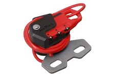 TANAX Motorcycle Anti-Theft Helmet Wire Lock Handlebar Clamp Mount Straight Red