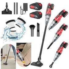 Cordless Vacuum Cleaner 3 in 1 Lightweight Stick Strong Suction LED Rechargeable